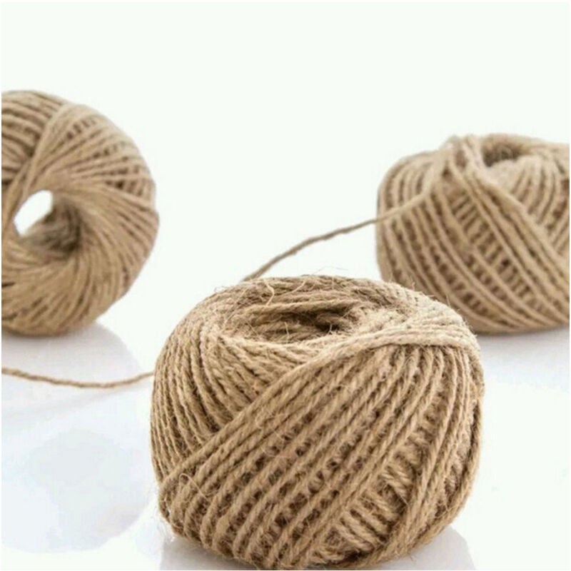 foto del prodotto trade shop traesio gomitolo spago in cotone beige filo intrecciato per alimenti da cucina casa 