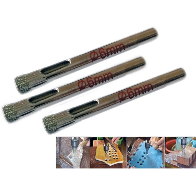 foto del prodotto trade shop traesio punta trapano diamantata per piastrelle porcellana vetro ceramica marmo 6mm 