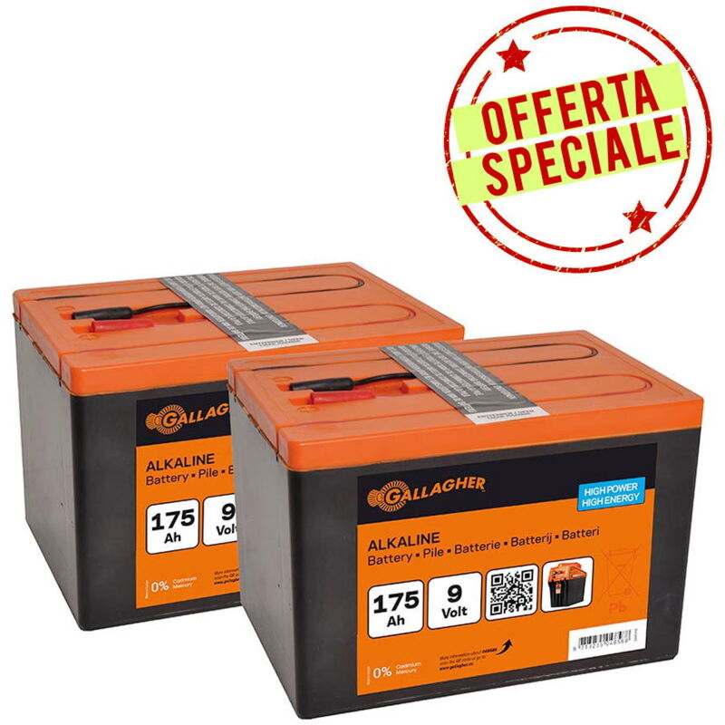 foto del prodotto gallagher offerta speciale batteria alcalina duopack 2x 9v 175ah 190x125x160mm