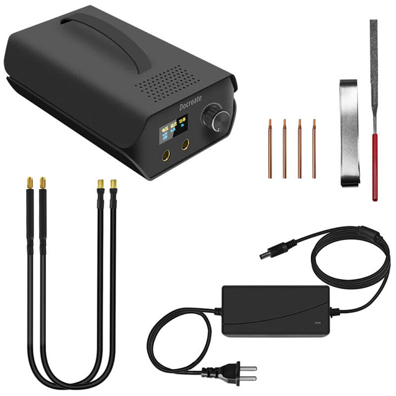 foto del prodotto decdeal saldatrice a punti a batteria, batteria al litio dispositivo di saldatura fai da te per la saldatura di 0,2 mm nichel 0,3 mm nichelato 0,4