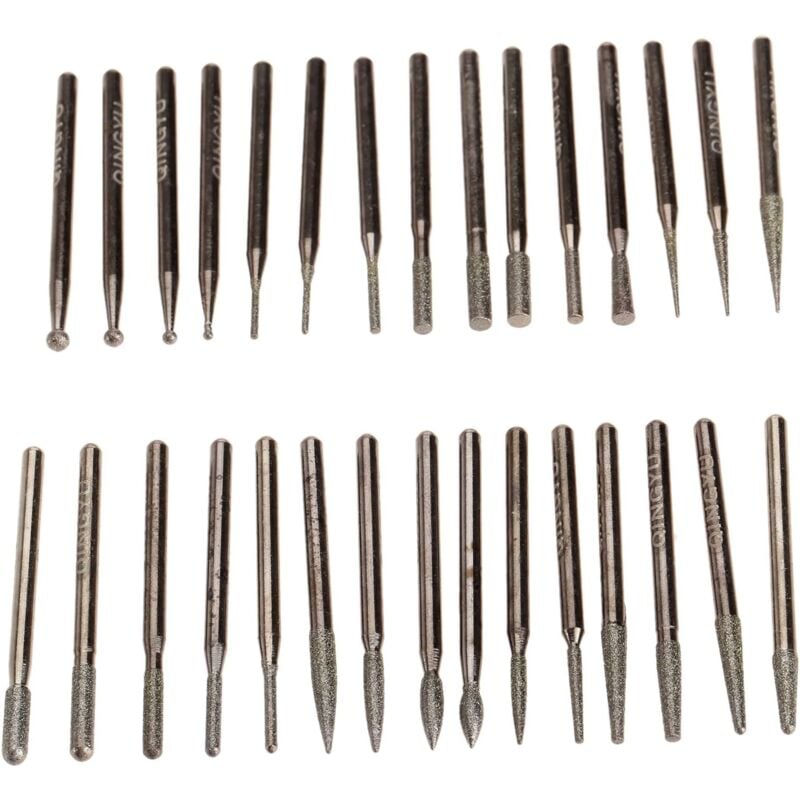 foto del prodotto kzq 30 pezzi punte diamantate frese rotanti punte diamantate punte diamantate per rettifica diamantata punte diamantate per rettifica diamantata