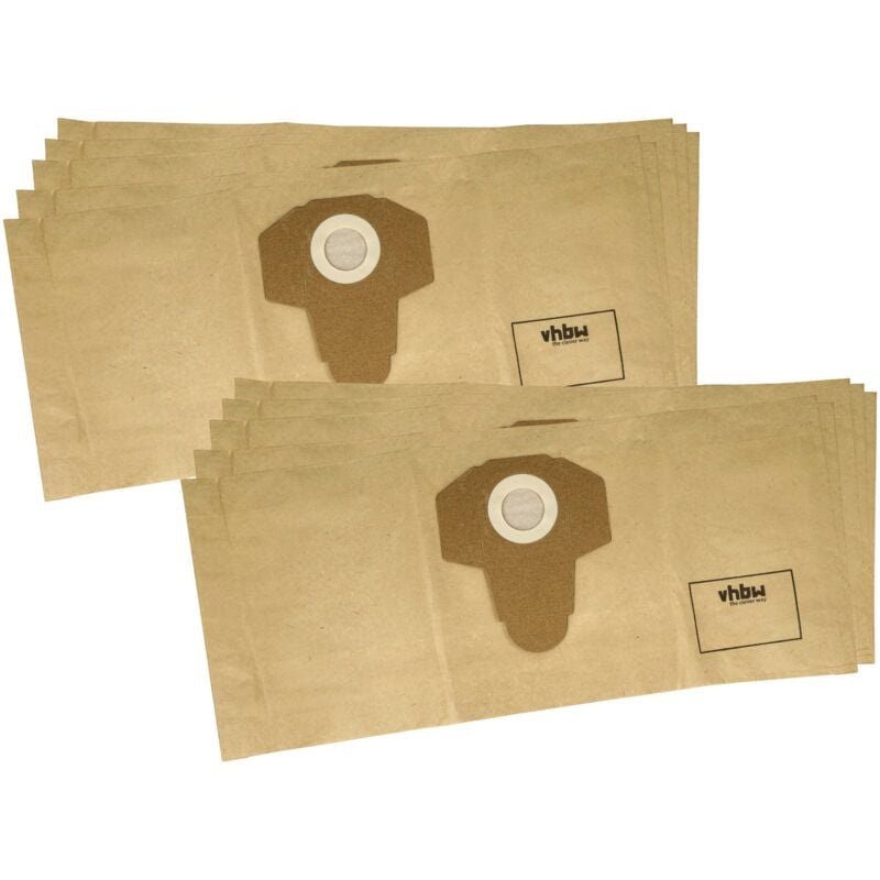 foto del prodotto vhbw 10x sacchetto sostituisce parkside 30250132 per aspirapolvere carta, 58,5cm x 25,4cm marrone