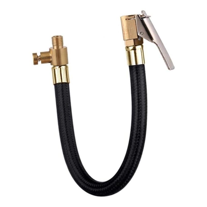 foto del prodotto tubo flessibile della pompa di gonfiaggio dei pneumatici, tubo flessibile dell aria in gomma da 60 cm per mandrino della valvola del pneumatico