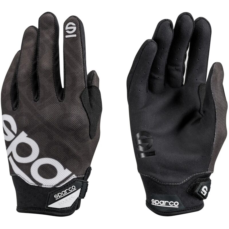 foto del prodotto sparco 002093 guanti lavoro regolabili polso rinforzo tra police indice nero m