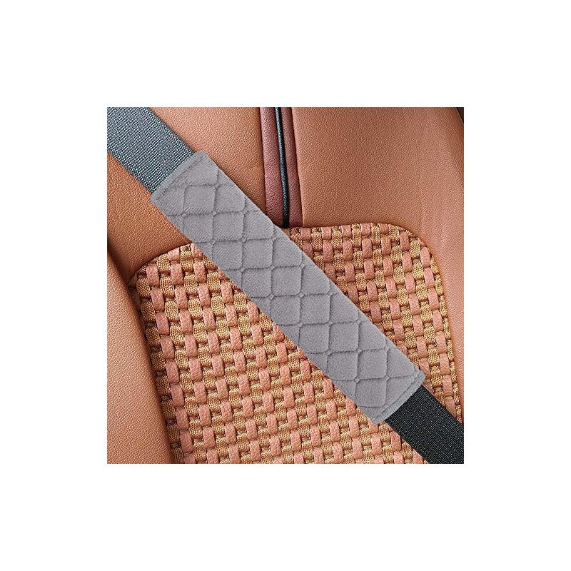 foto del prodotto kzq confezione da 4 cuscinetti per cintura di sicurezza per bambini e adulti superficie in velluto rimovibili cuscinetti per le spalle per il