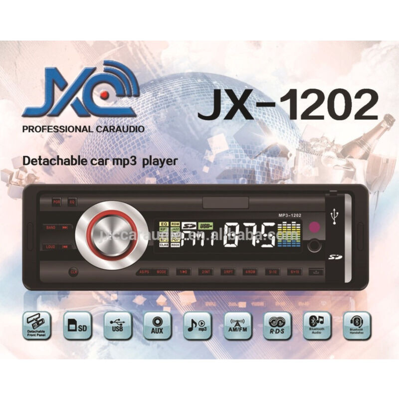 foto del prodotto trade shop traesio stereo auto autoradio aux mp3 slot usb sd radio fm frontalino estraibile mod1202 