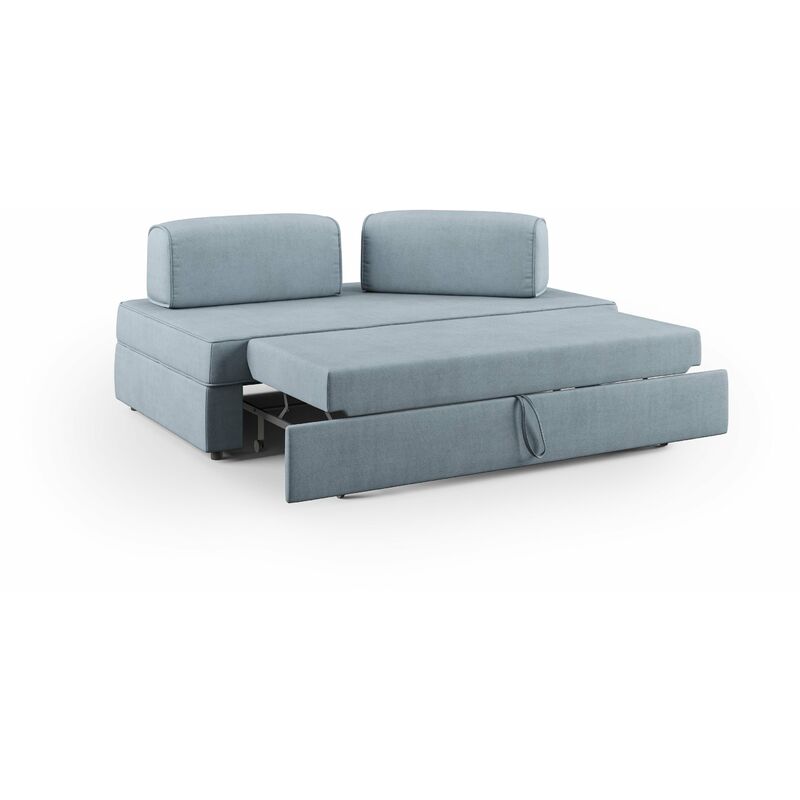 foto del prodotto liberty divano senza pouf estraibile e schienali movibili in tessuto morbido impermeabile t02 160 cm carta da zucchero