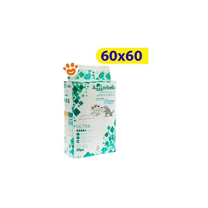 foto del prodotto dog assorbello 60x60cm ultra tappetini igienici assorbenti dog assorbello 60x60cm ultra tappetini igienici assorbenti confezione da 20