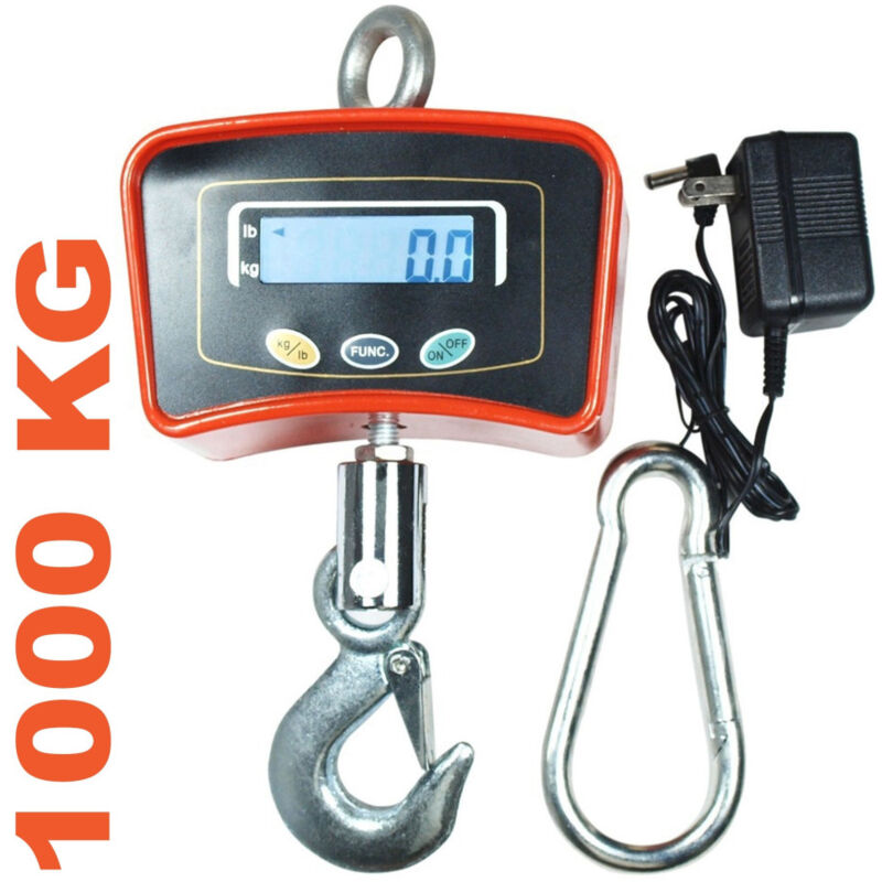 foto del prodotto trade shop traesio bilancia da gru 1000 kg con gancio acciaio inox bilancia industriale 