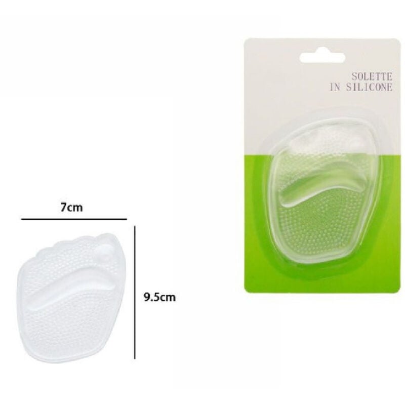 foto del prodotto trade shop traesio coppia solette in gel silicone morbido cura protezione sottopiede 9.5x7cm 67286 