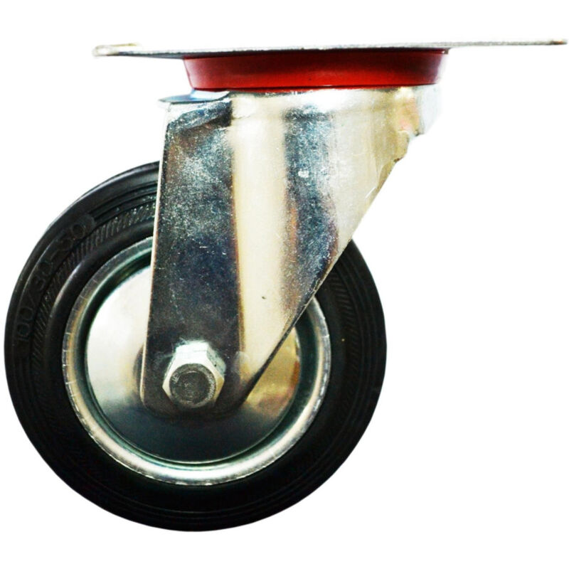 foto del prodotto trade shop traesio ruota ruote rotelle in gomma per carrelli industriali tavoli mobili 75 x 25 45 