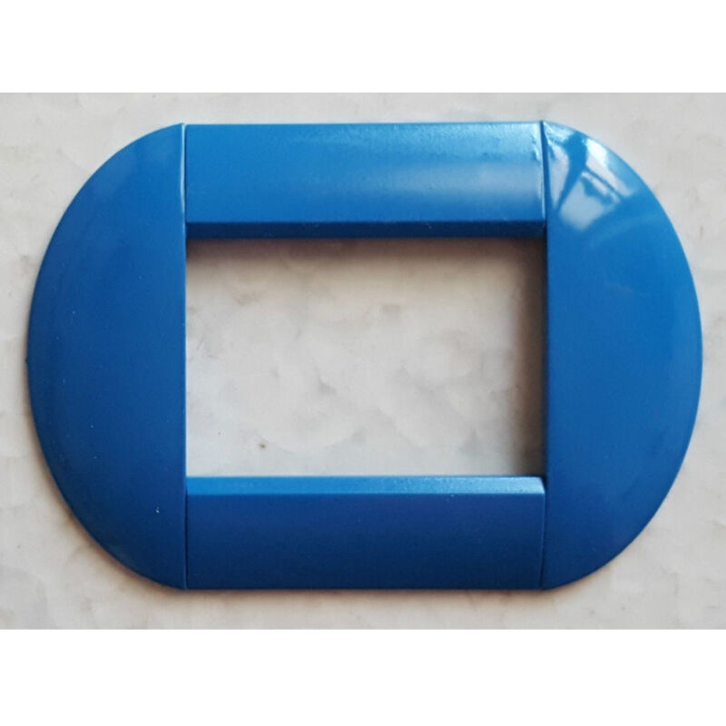 foto del prodotto trade shop traesio placca placche placchette compatibili living international light bombate bticino blu cielo 3 fori 