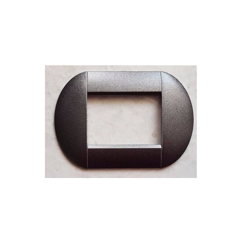 foto del prodotto traesio placca placche placchette compatibili living international light bombate bticino grigio metallizzato opaco 3 fori trade shop