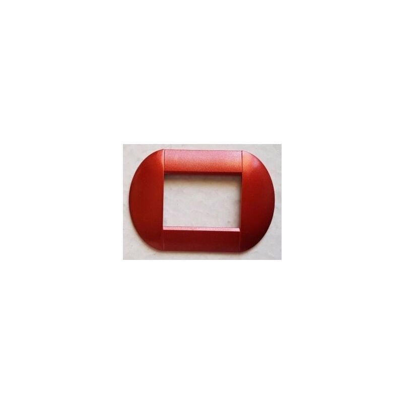 foto del prodotto trade shop traesio placca placche placchette compatibili living international light bombate bticino rosso metallizzato 3 fori 