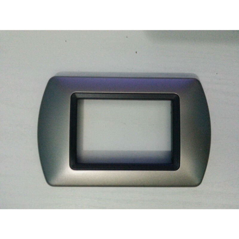 foto del prodotto trade shop traesio placchette placche in abs compatibili per serie living international placca cromo satinato 3 fori 