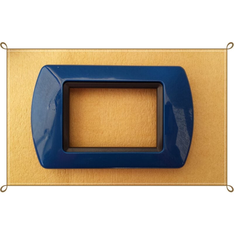 foto del prodotto trade shop traesio placchette placche in abs compatibili per serie living international placca blu cielo 3 fori 