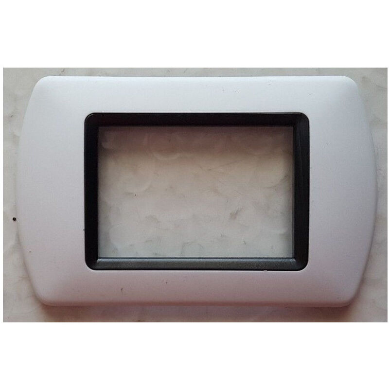 foto del prodotto trade shop traesio placchette placche in abs compatibili per serie living international placca bianco opaco 4 fori 