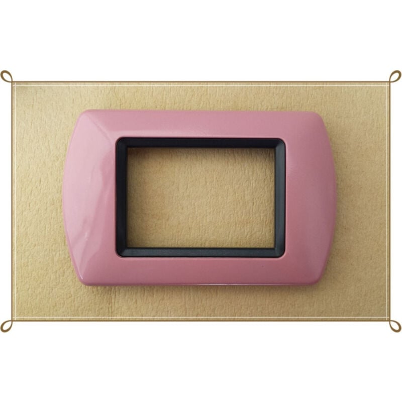 foto del prodotto trade shop traesio placchette placche in abs compatibili per serie living international placca rosa 4 fori 