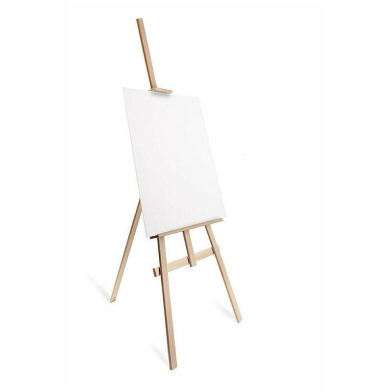 foto del prodotto trade shop traesio cavalletto pittorico in legno inclinabile 165 cm pittura esposizione tele quadri 