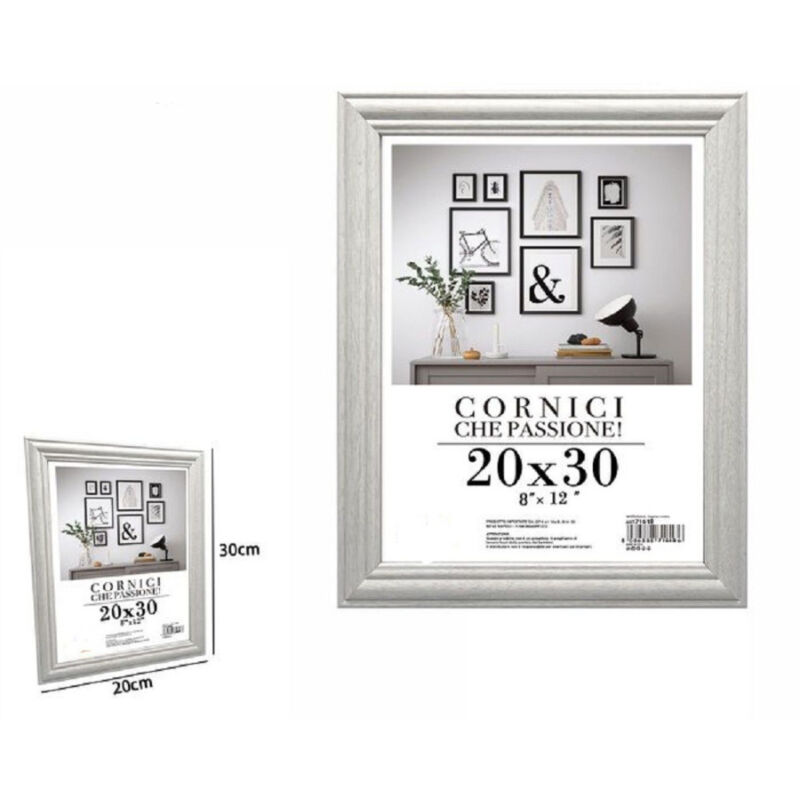 foto del prodotto trade shop traesio cornice fotografie quadri tele poster portafoto 20 x 30 cm modello silver 71618 
