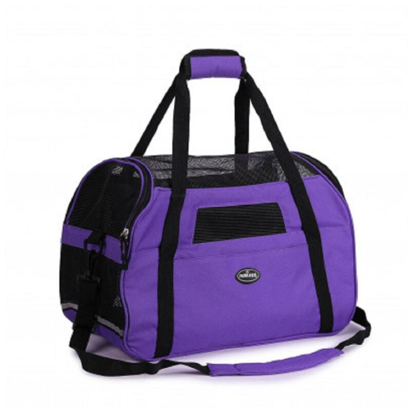 foto del prodotto trade shop traesio borsa trasportino animali nobleza con prese d aria 42 x 20 x 29 cm taglia m viola