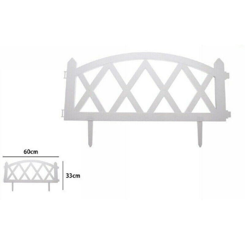 foto del prodotto staccionata in plastica bianco per giardino steccato patio 60 x 33 cm 63308 trade shop traesio