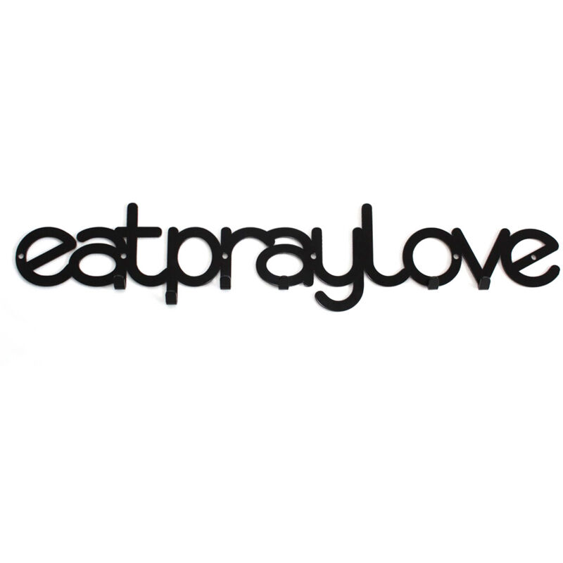 foto del prodotto appendiabiti da ingresso decorizzly eatpraylove