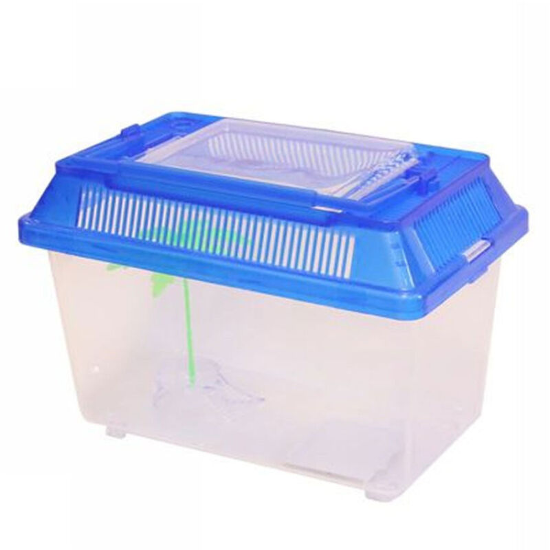 foto del prodotto trade shop traesio acquario vaschetta pesci tartarughe coperchio maniglia presa aria 18x11x12 cm 