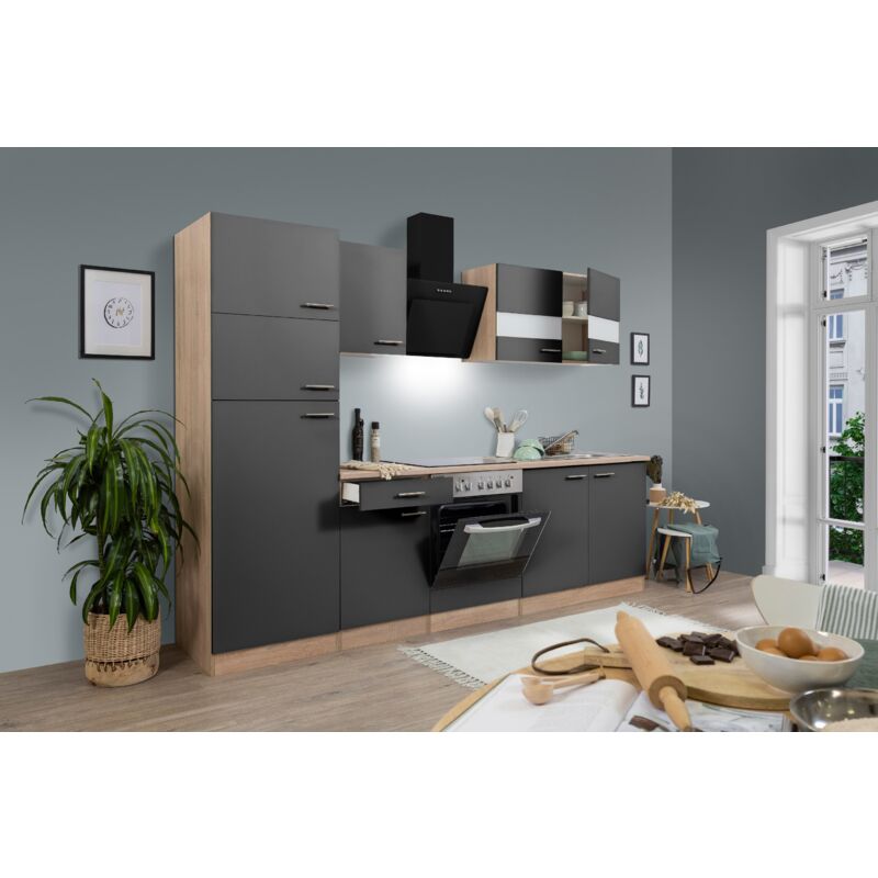 foto del prodotto cucina blocco cucina blocco cucina rovere grigio merle 270 cm respecta