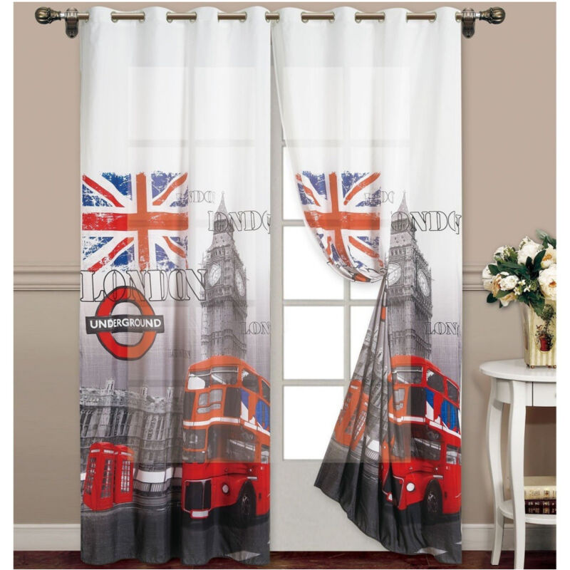 foto del prodotto tenda london londra british uk pannello anelli arredo porta finestra bastone trade shop traesio