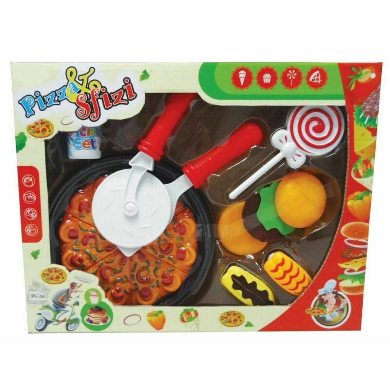 foto del prodotto trade shop traesio pizza e sfizi rotellina spatola lecca lecca panino giocattolo gioco bambina 