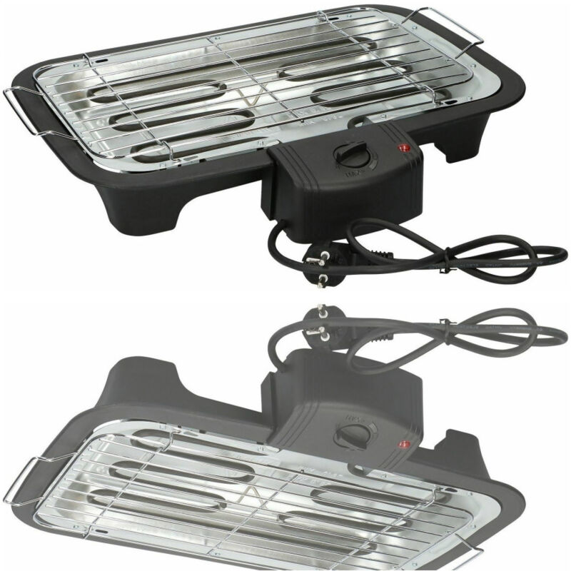 foto del prodotto trade shop traesio barbecue elettrico tavolo griglia elettrica 2000w bistecchiera grill bbq 