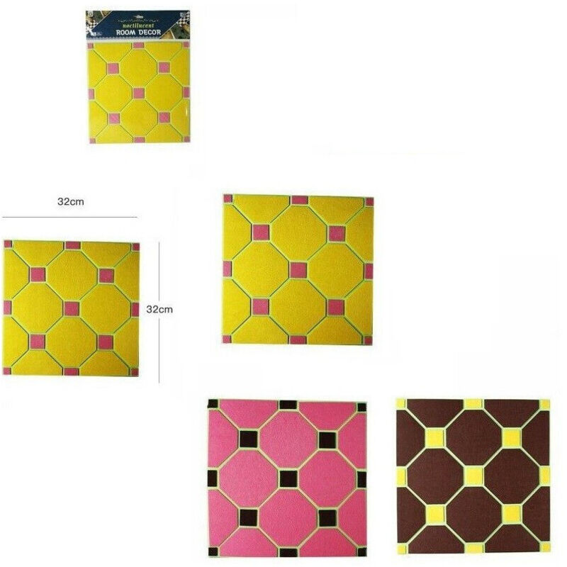 foto del prodotto trade shop traesio 3d piastrella mattonella adesivo da parete muro pannello 30x30cm 64387 
