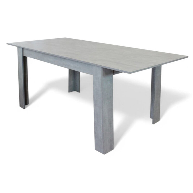 foto del prodotto tavolo allungabile in melamina grigio 90x140 190xh78 cm temme