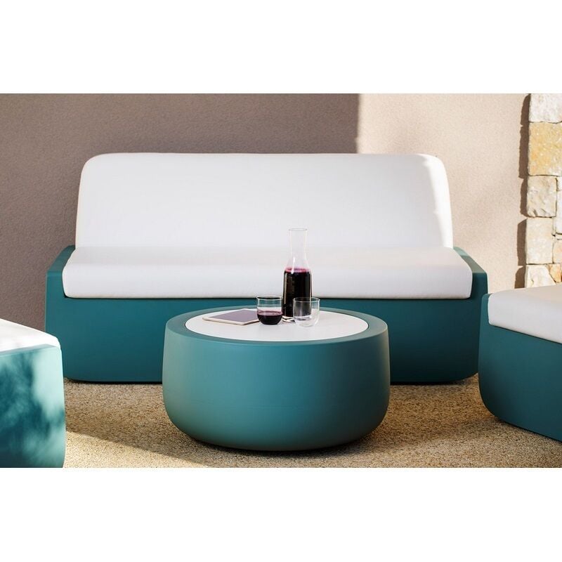 foto del prodotto tavolino bold verde salvia senza piano diametro 73 h37 uso esterno euro3plast