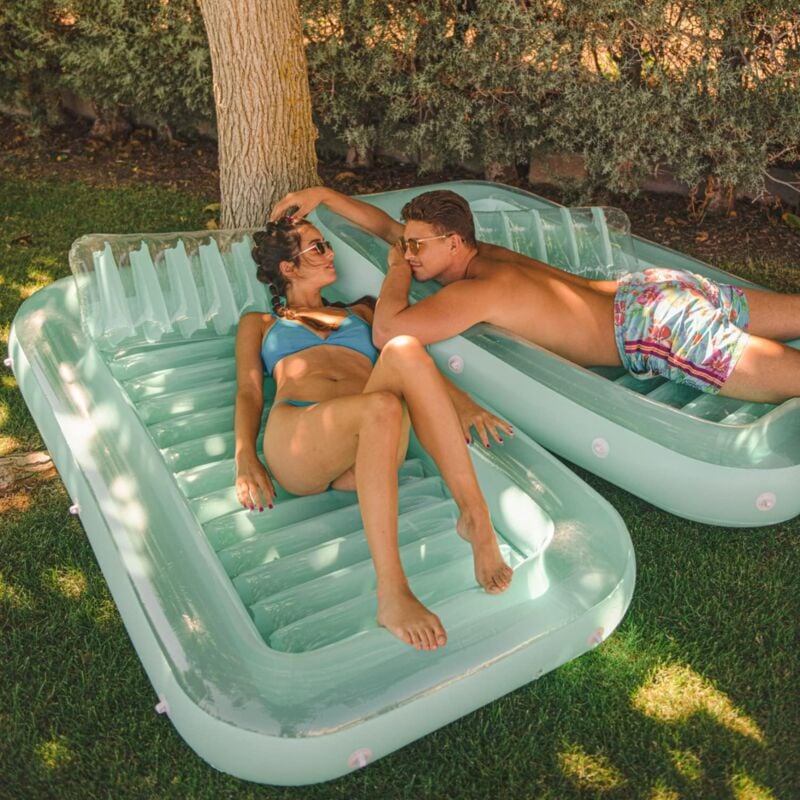 foto del prodotto crediri salvagente gonfiabile per adulti per piscina, galleggiante gigante a forma di papera, materasso, piscina abbronzante, giochi, piscina,