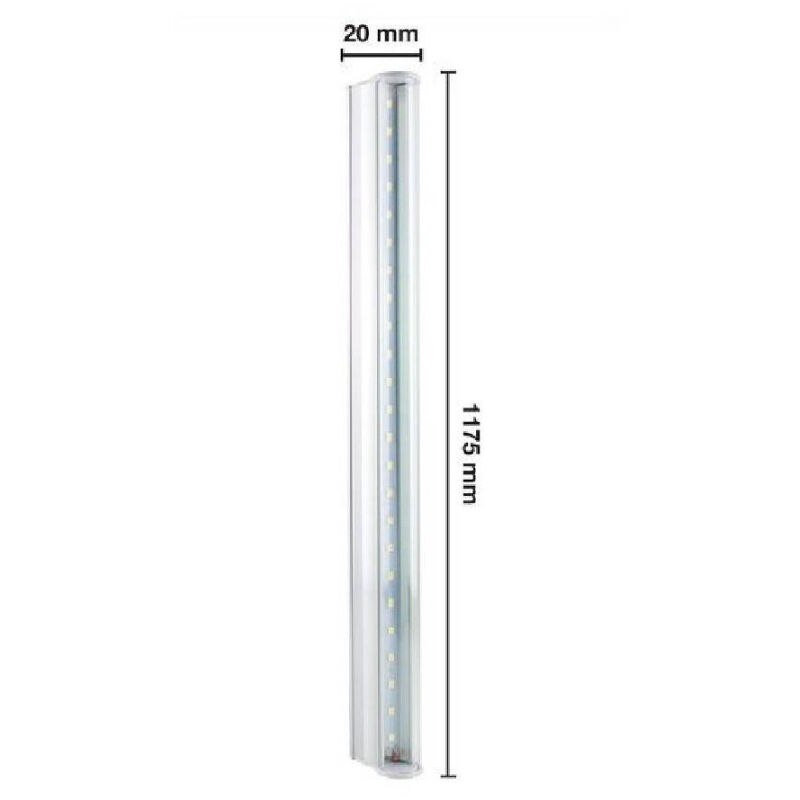 foto del prodotto trade shop traesio tubo neon led t5 21 watt plafoniera 120cm luce caldo freddo naturale bianco naturale 