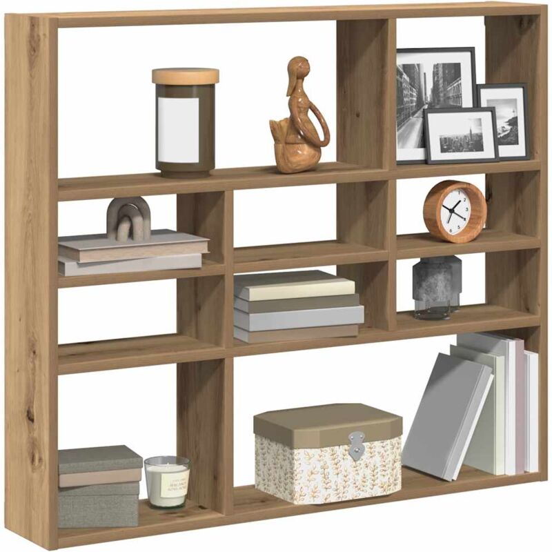 foto del prodotto vidaxl scaffale a parete rovere artigianale 90x16x78 cm truciolato