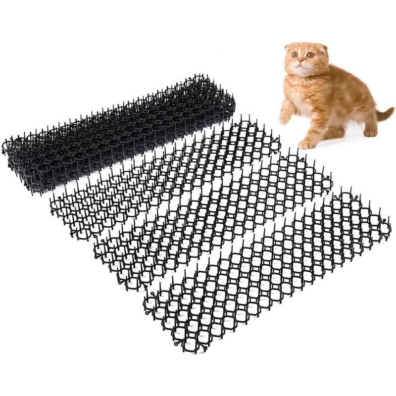 foto del prodotto kzq tappetino repellente per gatti con punte, set di tappetini antiforfora per gatti con punte, tappetino repellente per gatti da esterno 13x49 cm