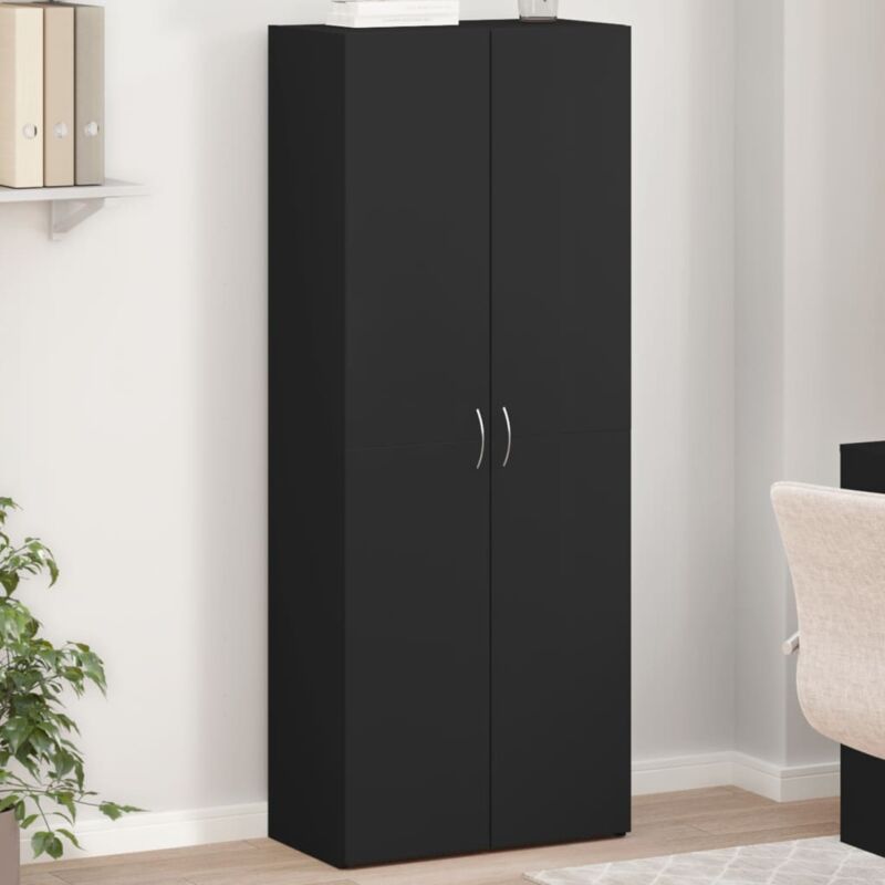foto del prodotto vidaxl schedario nero 60x32x153 cm in truciolato