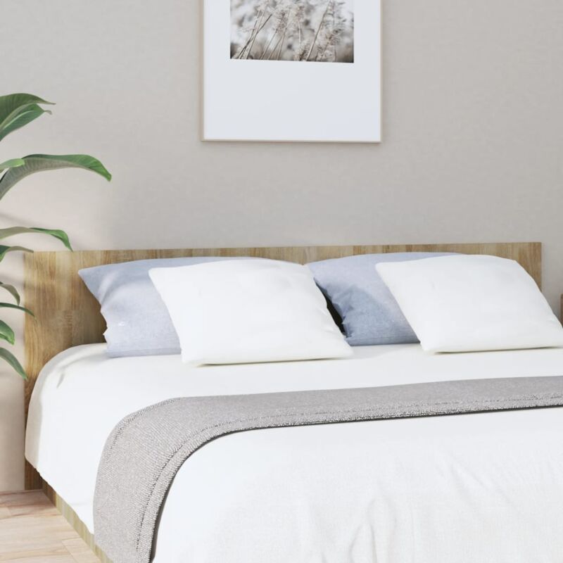 foto del prodotto testiera letto,testiera da parete vintage letto rovere sonoma 200x1,5x80 cm in legno multistrato itc22295 marrone