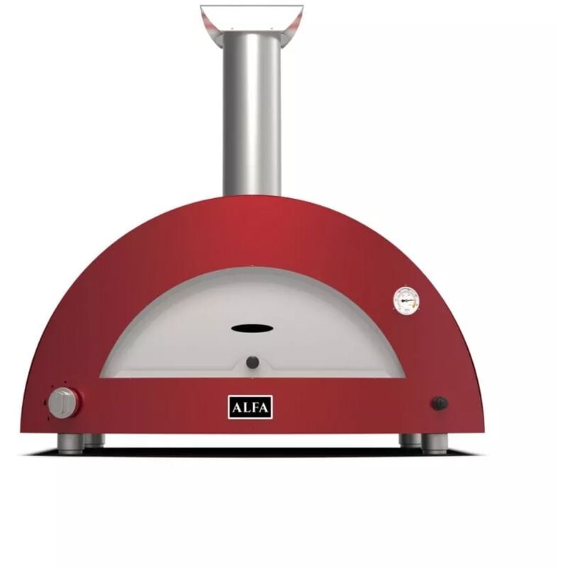 foto del prodotto forno pizza a gas alfa moderno rosso 3 pizze