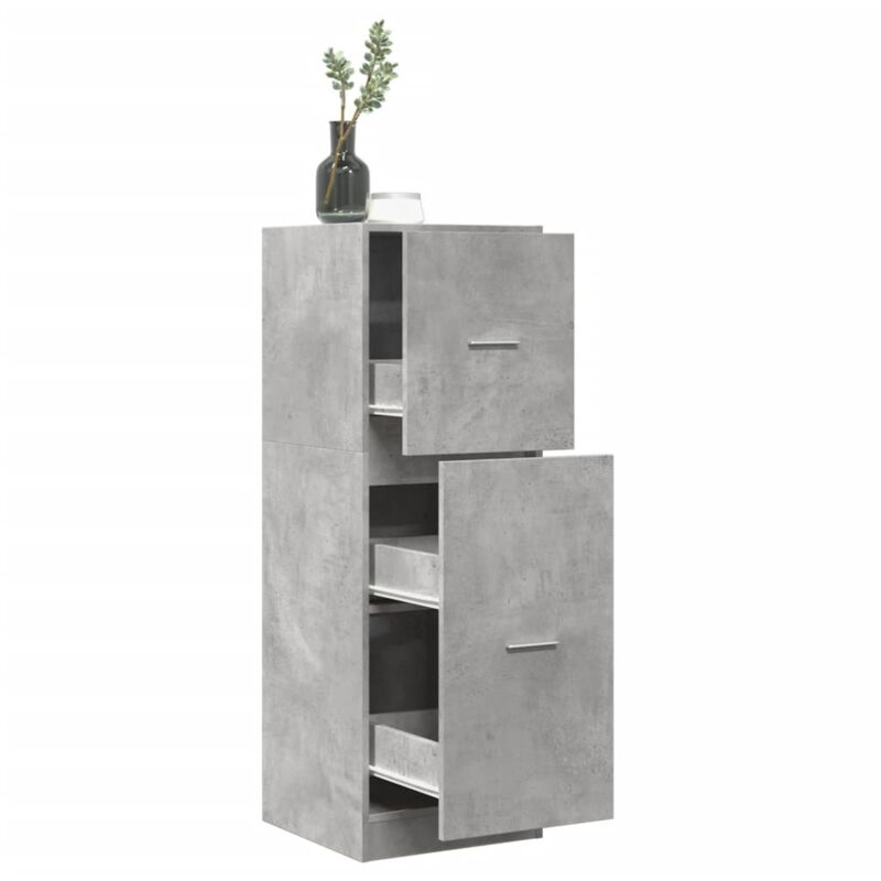 foto del prodotto vidaxl armadietto da farmacia grigio cemento 40x41x118 cm truciolato