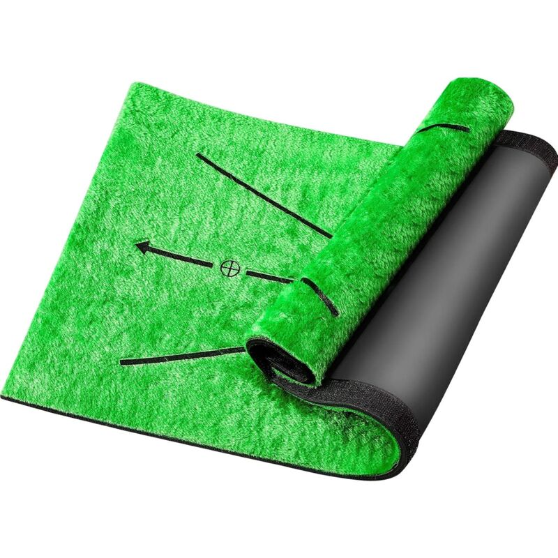 foto del prodotto kzq tappetino da allenamento per golf, tappetino portatile per la pratica del golf, tappetino per il rilevamento dello swing, tappetino per il