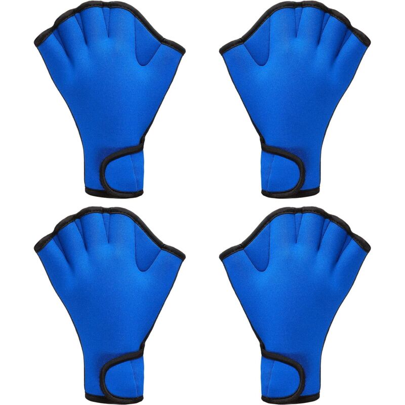 foto del prodotto kzq paia di guanti da nuoto aqua fit, guanti da allenamento per il nuoto, guanti da fitness in neoprene con fettuccia, guanti da allenamento