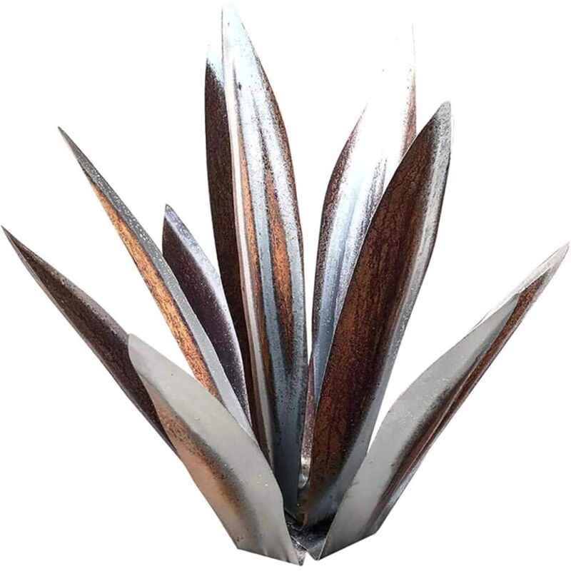 foto del prodotto kzq statua ornamentale fai da te in ferro con pianta di agave tequila, scultura per giardino esterno, casa, patio, cortile, decorazione artistica,