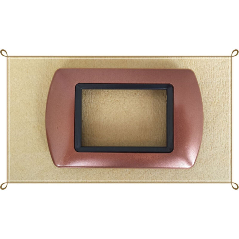 foto del prodotto trade shop traesio placchette placche in abs compatibili per serie living international placca rame 7 fori 