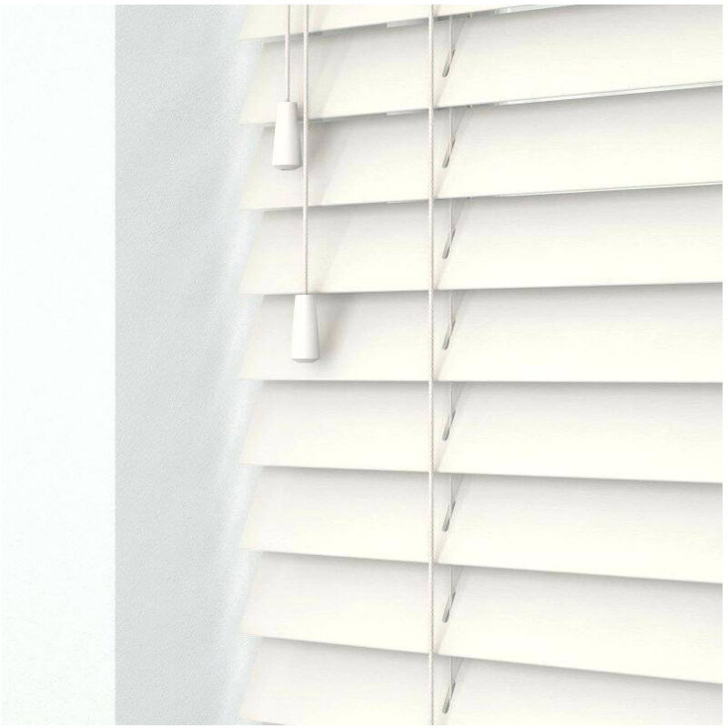 foto del prodotto trade shop traesio tenda veneziana da interno casa para sole effetto legno colore bianco 60x175cm 