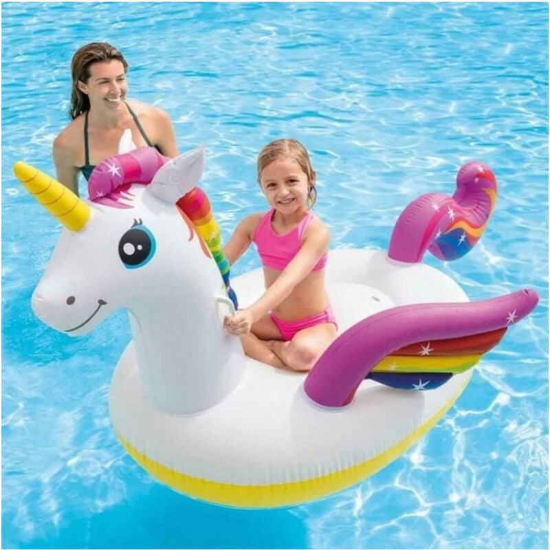 foto del prodotto unicorno gonfiabile gigante materassino cavalcabile mare piscina 201 x 140 x 97 cm trade shop traesio