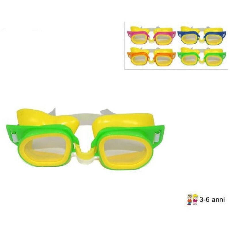 foto del prodotto trade shop traesio occhialini mare per bambini 3 6 anni da nuoto sport piscina 4 colori assortiti 